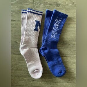 NWOT Nike Set of 2 Everyday Plus Cushion Crew with Dri Fit Purple/Blue Medium